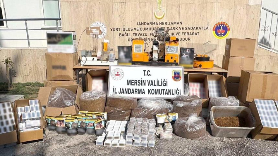 Mersin'de 73 bin 500 adet kaçak makaron ele geçirildi